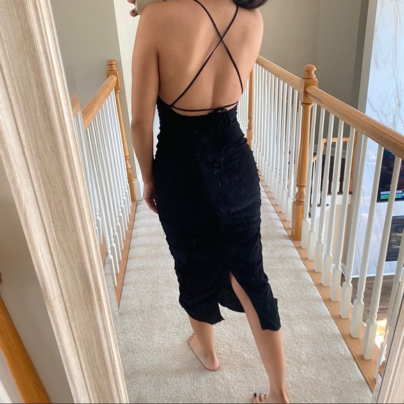 Zara DRAPED DRESS WITH OPEN BACK - Picture 6 of 6